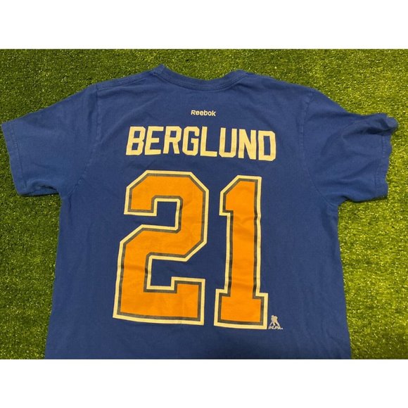 Retro Reebok St. Louis Blue Patrik Berglund #21 jersey t-shirt medium blue NHL - Picture 8 of 10